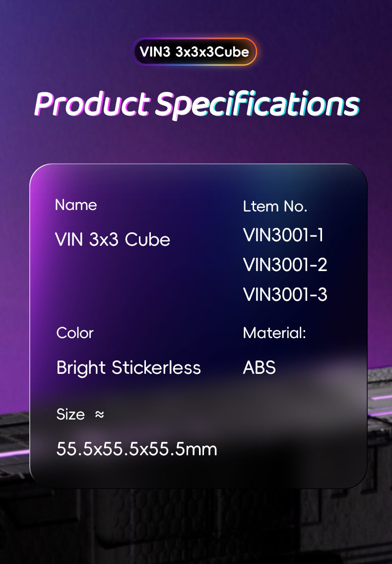 VIN3 3x3 Nova (Flagship) from KewbzUK Speed Cube Shop 48