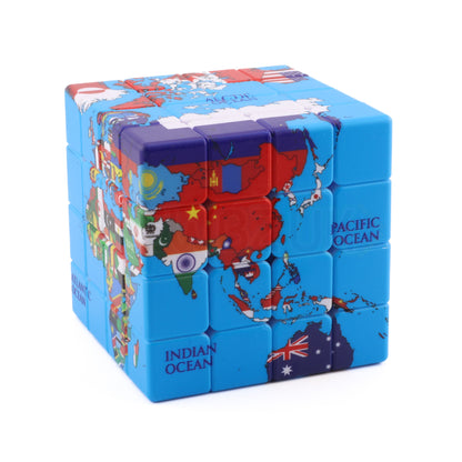 World Map 4x4 Cube (Flags)