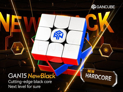 GAN 15 Noir Interne (Magnétique, UV, Ball-Core)