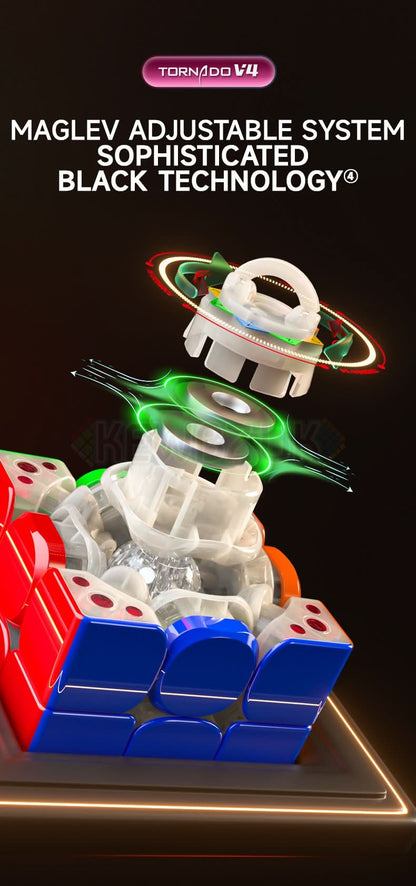 QiYi XMD 3x3 Tornado V4 Flagship (Magnetic, Ball-Core)